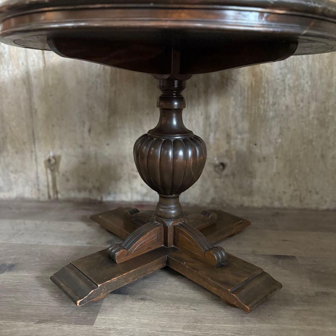 ヴィンテージ　ラウンドテーブル　コーヒーテーブル　クラシカル