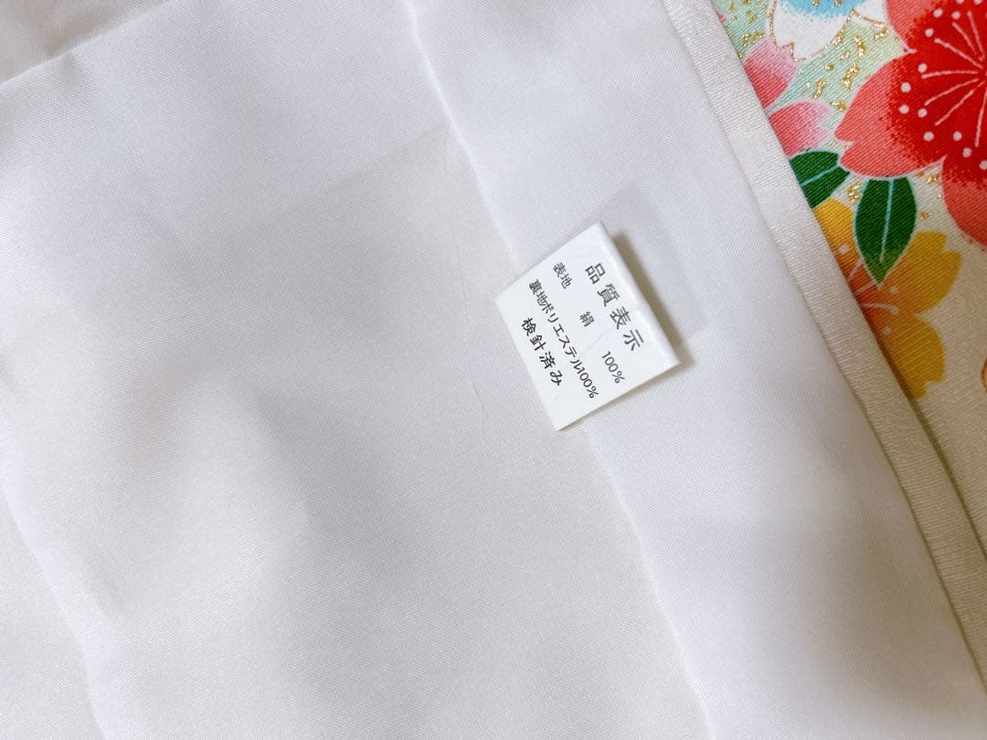 正絹セット♡七五三　7歳　女の子　フルセット　一式　白系　ピンク　パール付帯締め