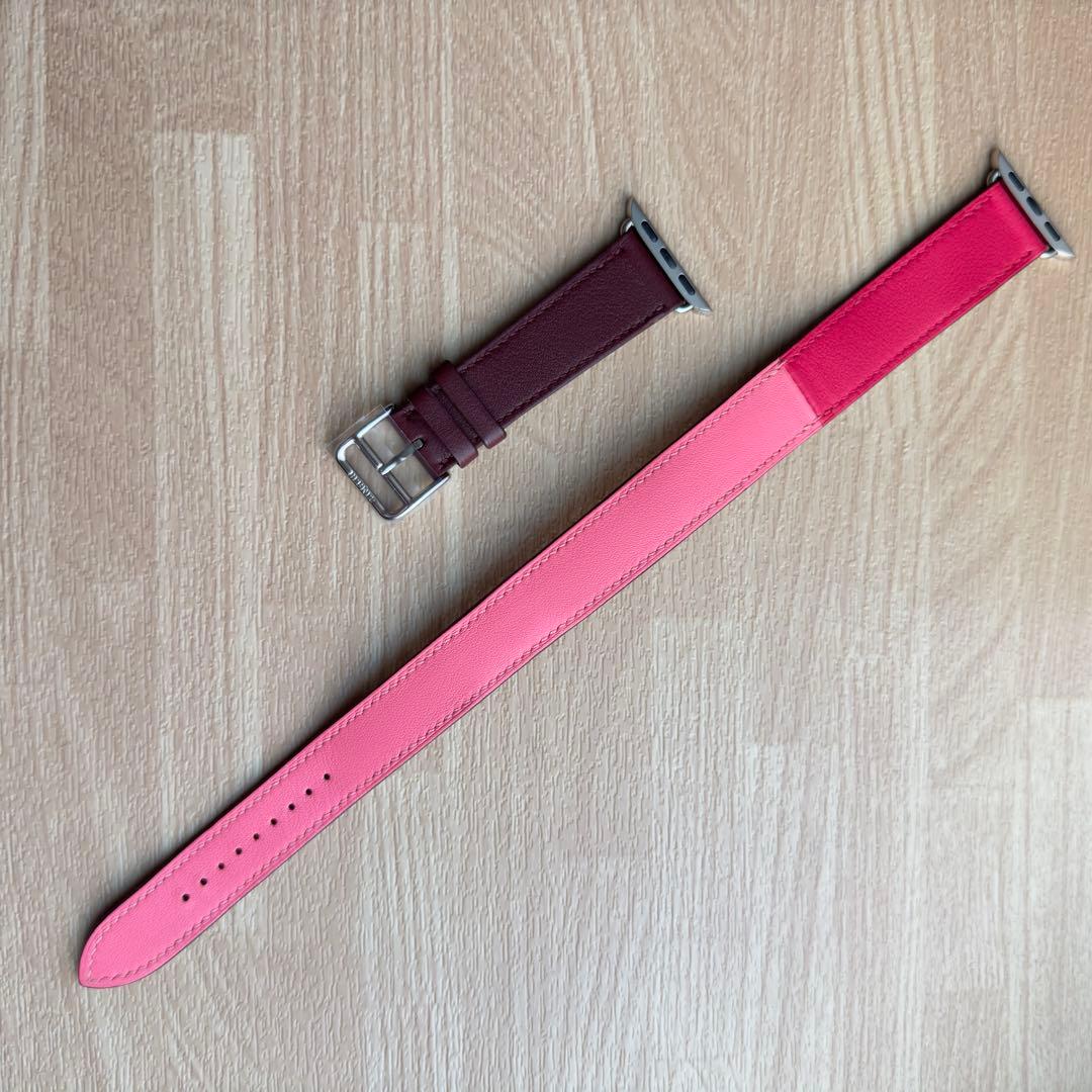 1994 Apple Watch エルメス　ローズピンク/ボルド　二重バンド