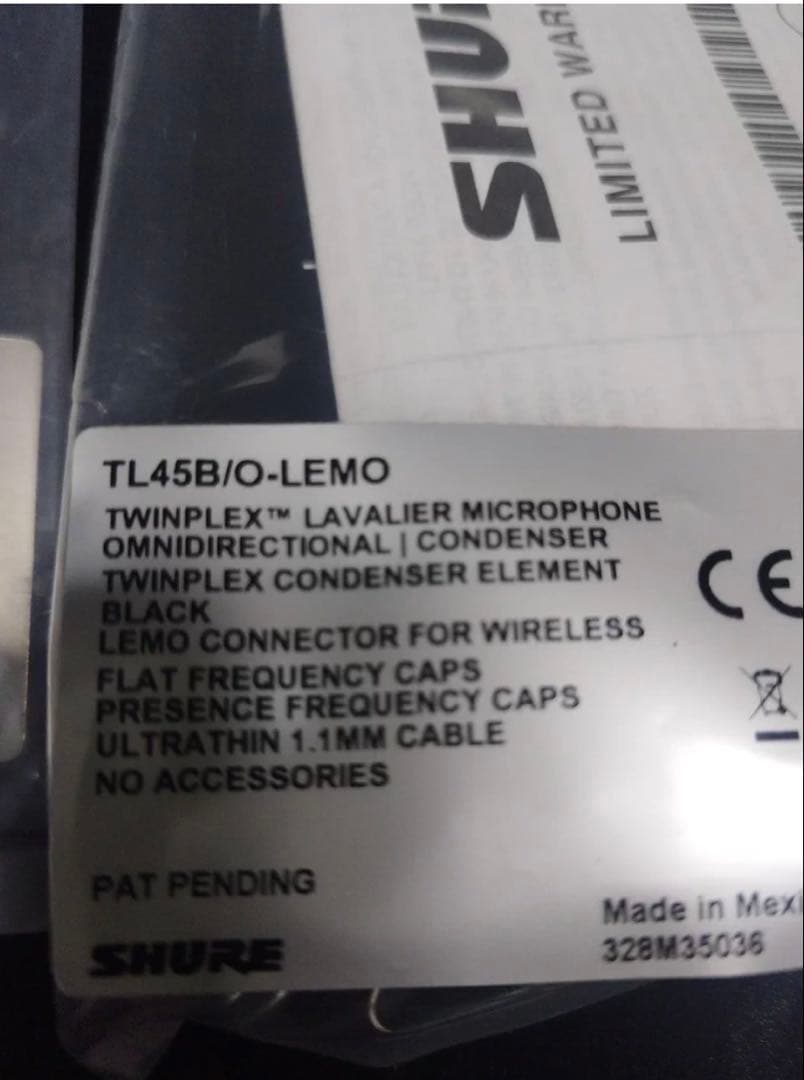 配信機器・PA機器・レコーディング機器 Shure TL45B