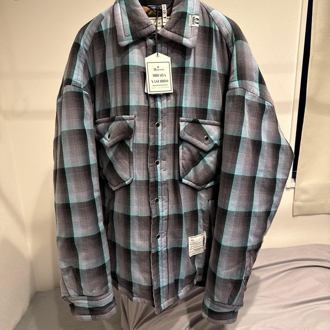 か*ま様 ミハラヤスヒロ　2024AW オーバーサイズパテッドチェックジャケット