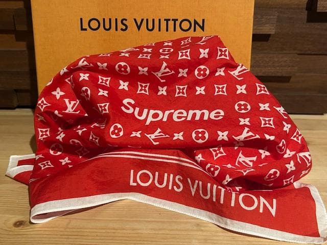 ♪送料無料★Louis Vuitton x Supreme★バンダナ★正規品♪