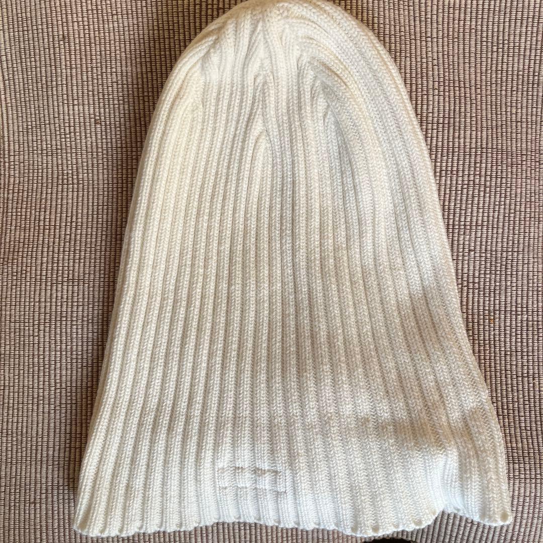 【美品／希少】supreme boxlogo ニット帽／ホワイト