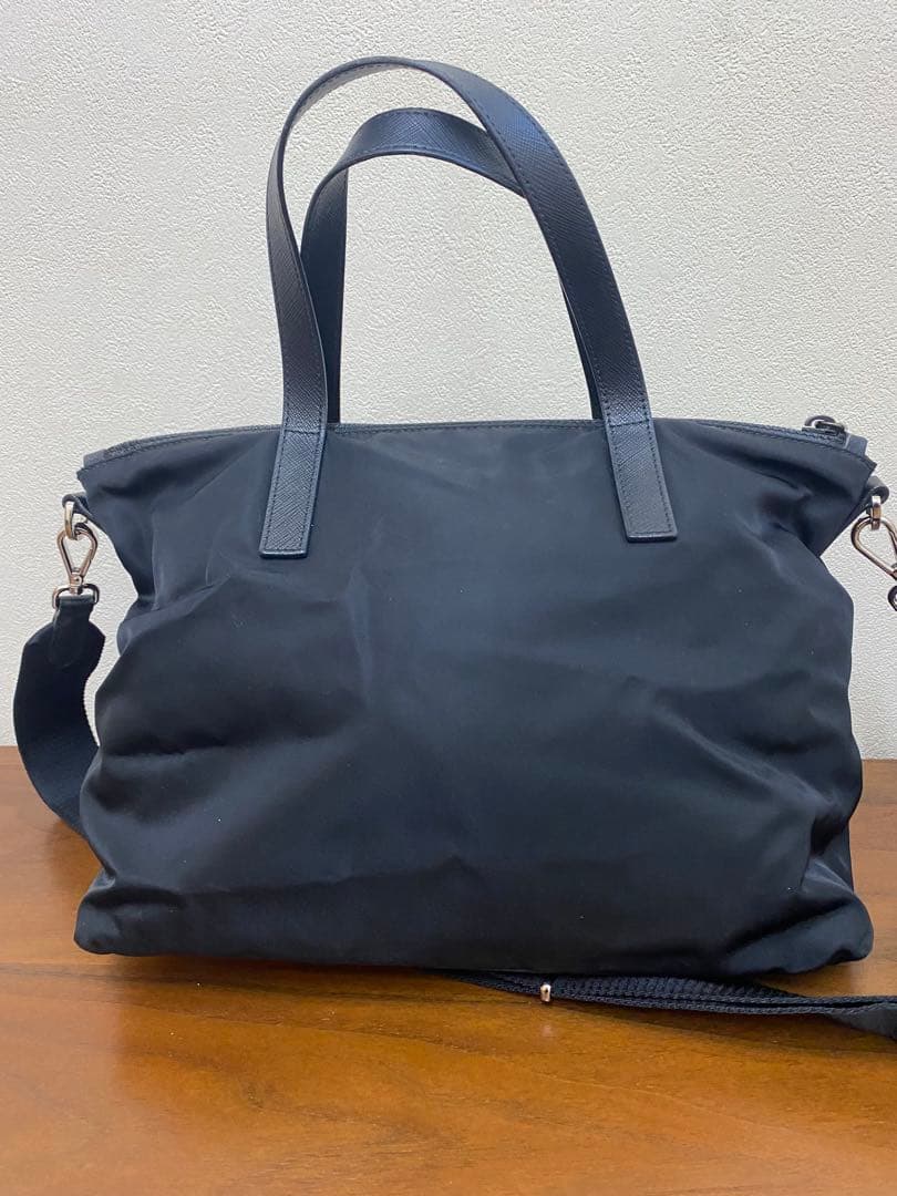 プラダ トートバッグ 2way サフィアーノ　ナイロン 黒