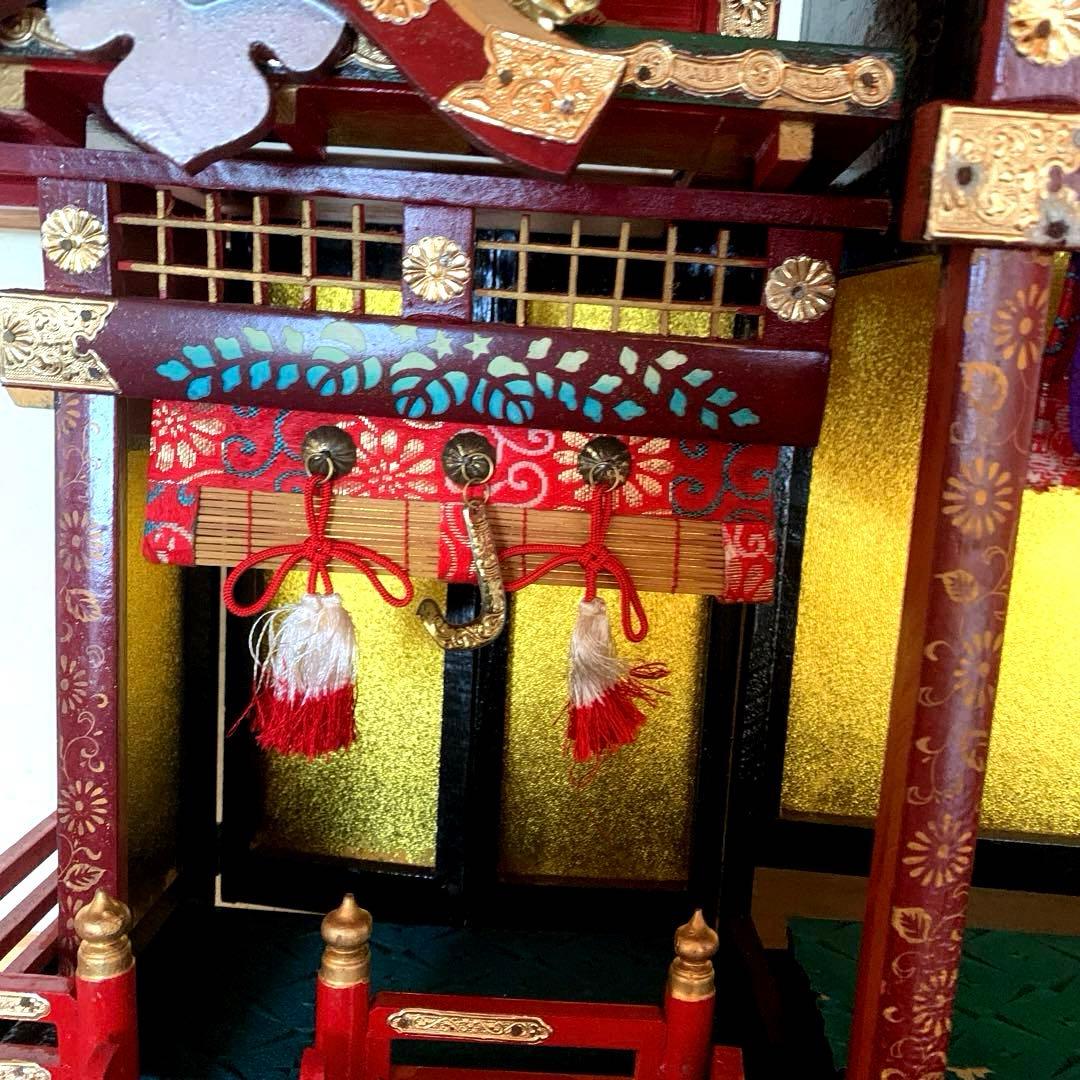 雛御殿 70cm×75cm アンティーク 木製 レトロ　ヴィンテージ