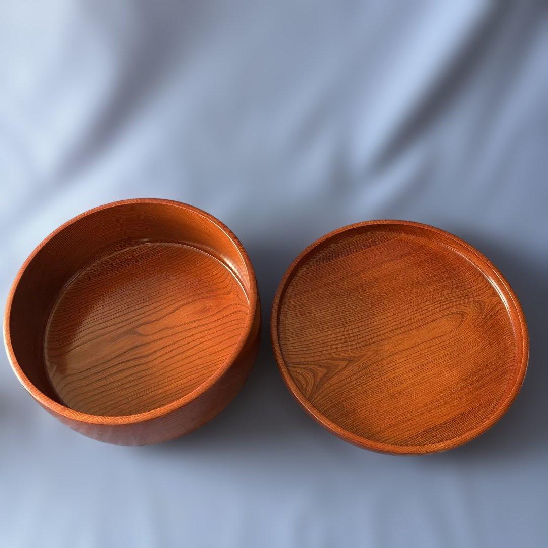 伝統工芸木目の美しい 欅(けやき)くり貫き 茶櫃