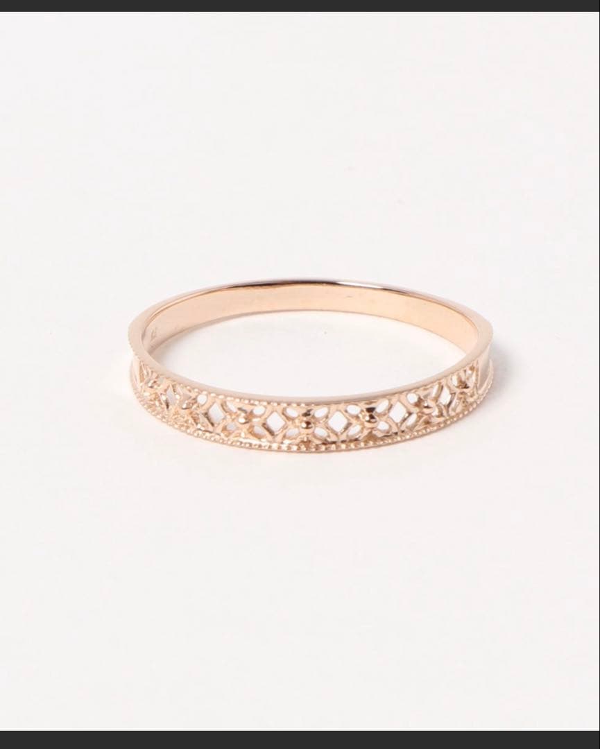 【専用】K18PGデザインリング/11号/コンアフェット/con affetto