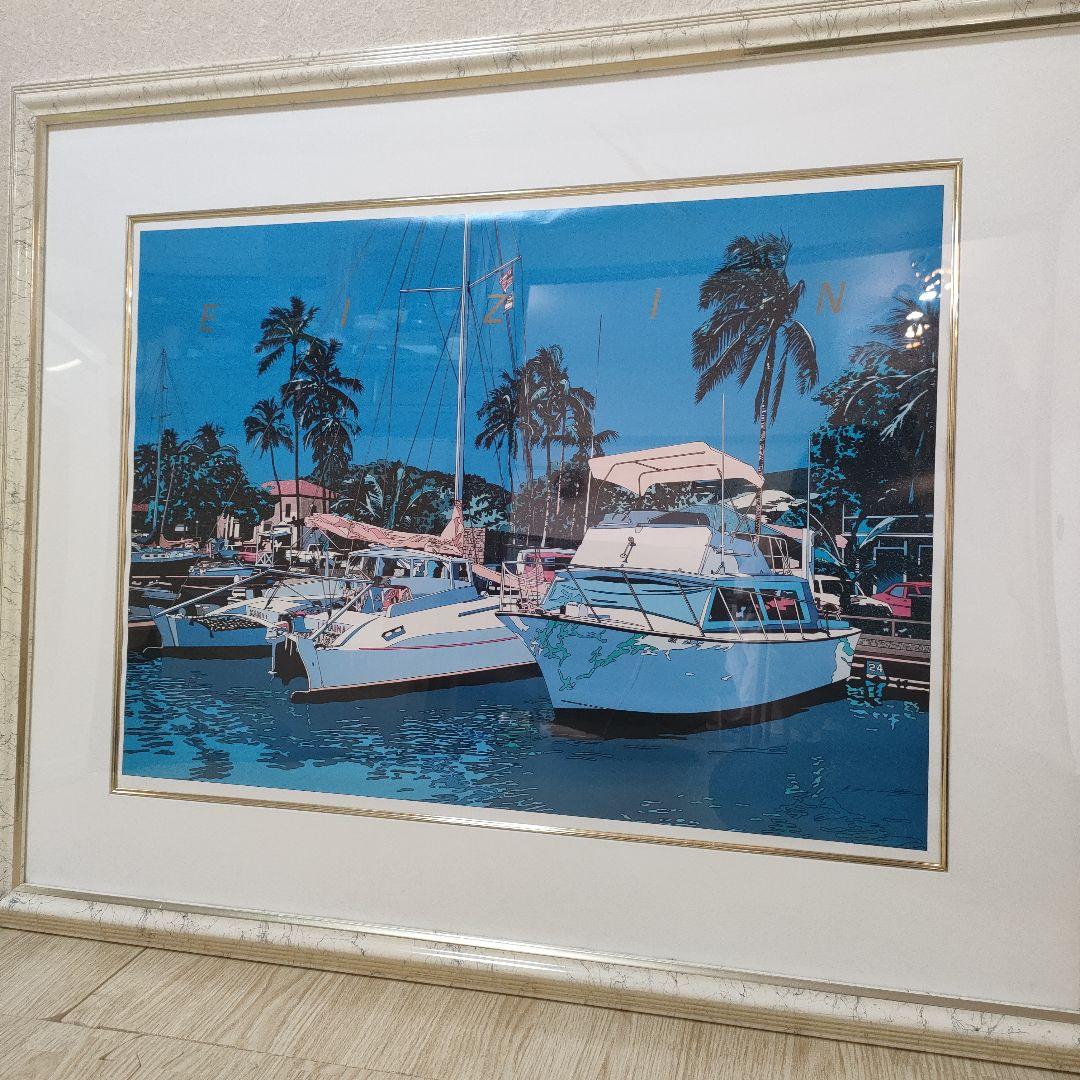 鈴木英人 「マリン ウィスパー」アートポスター 額付き