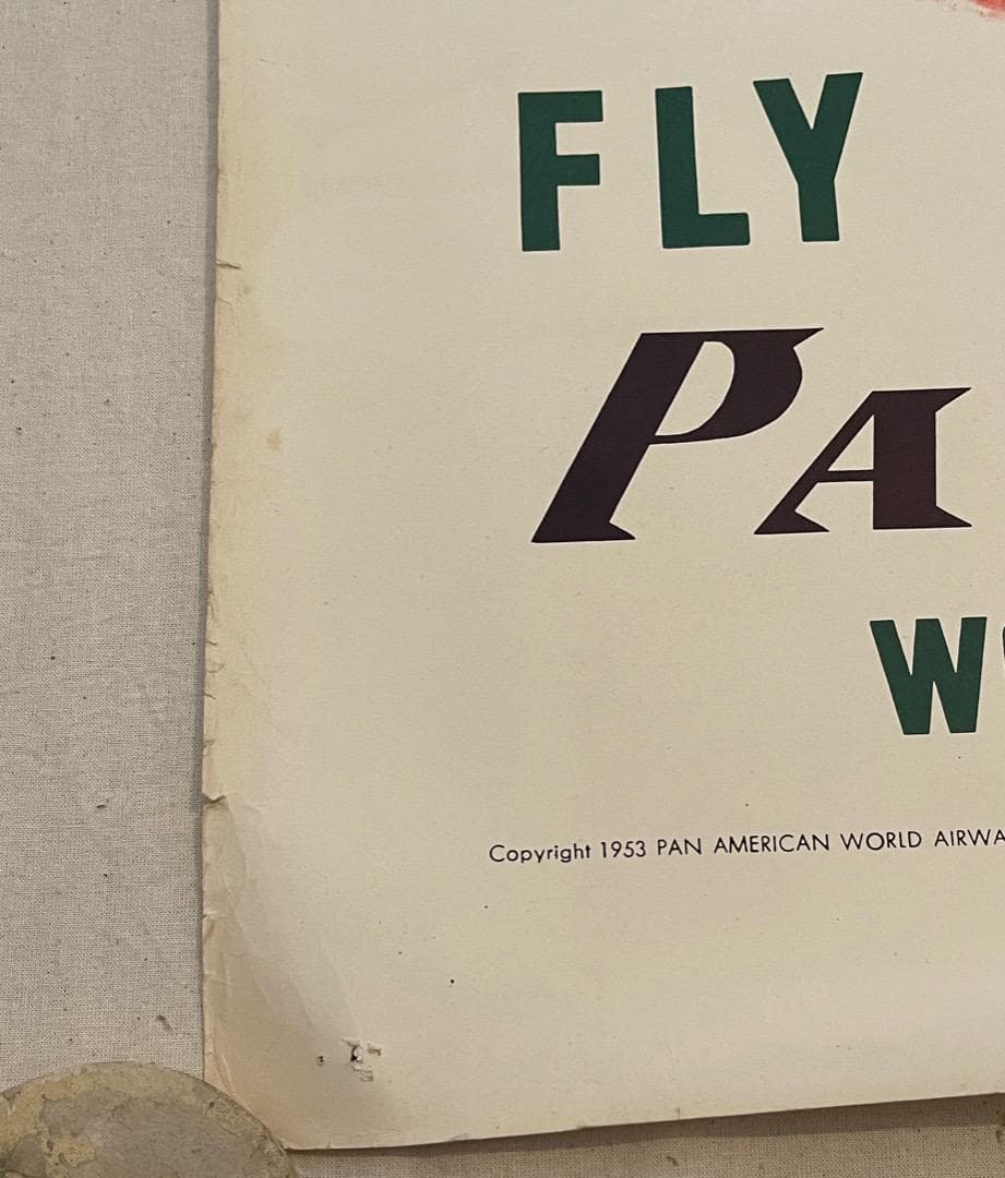 1953 パンナム エアライン　 Pan Am Airline ポスター