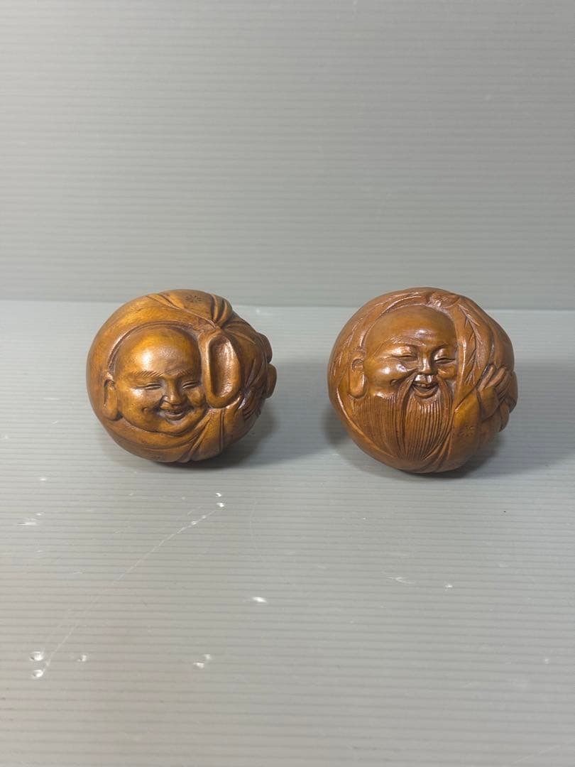 2535  『布袋　七福神』　置物　2客