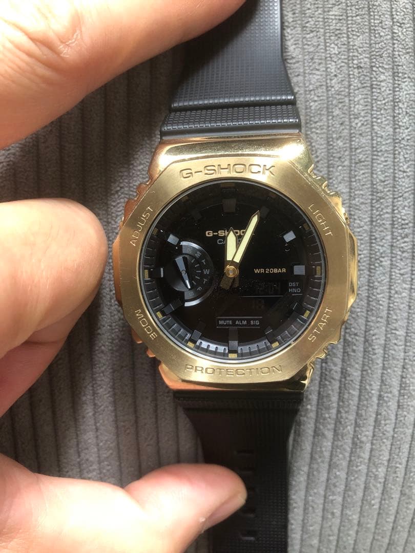 G-SHOCK GM-2100Gゴールド ブラック ラバーベルト時計