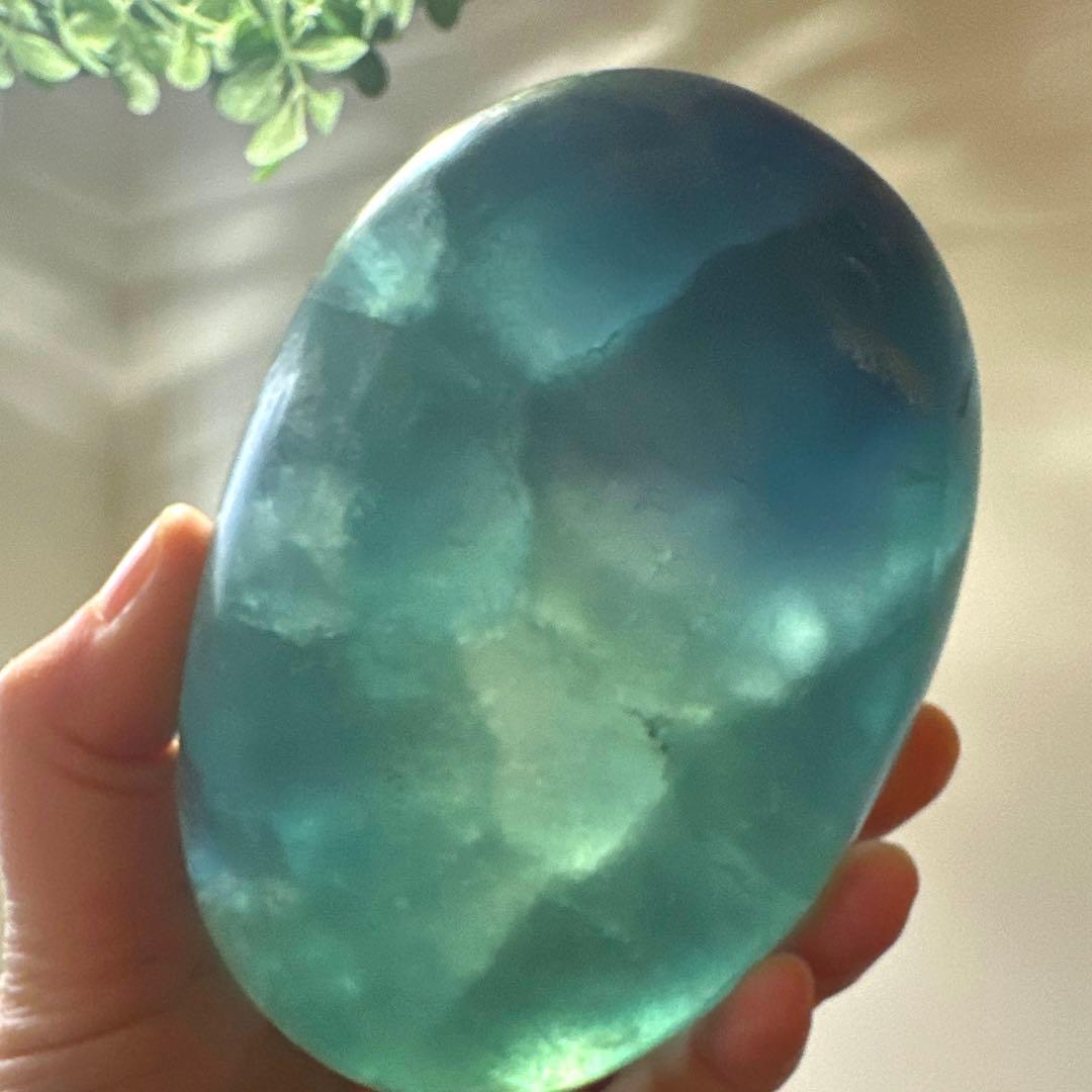 ブルーフローライト　石鹸置き　ソープトレー　フローライト　天然石