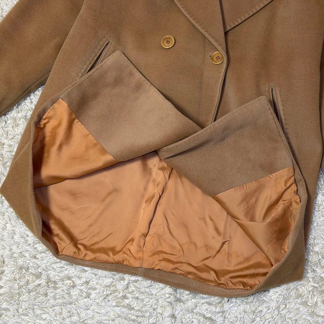 ☆良品☆マックスマーラ　アイコンコート　チェスター　キャメル　女優襟　40 L