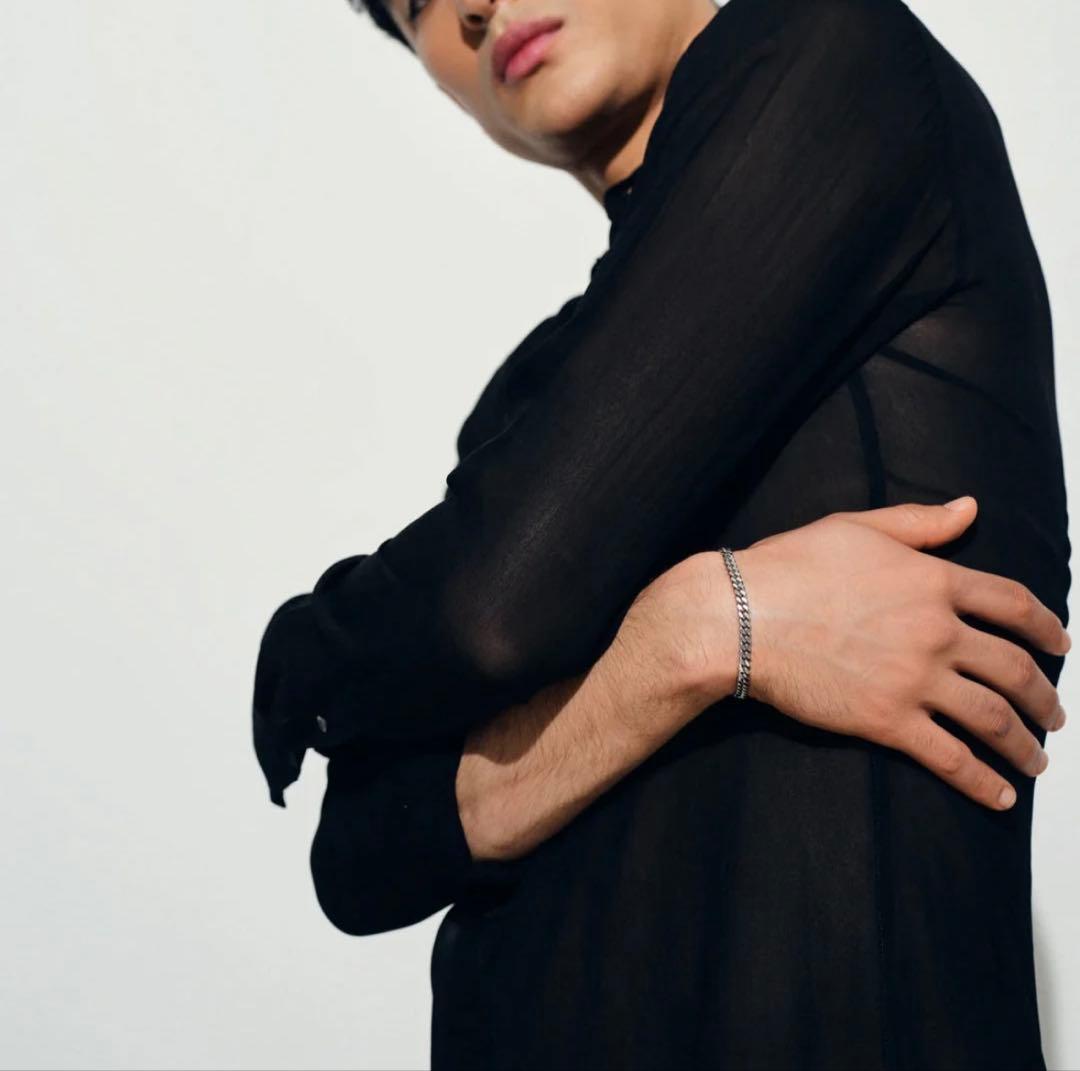 TOM WOOD CURB BRACELET L シルバー