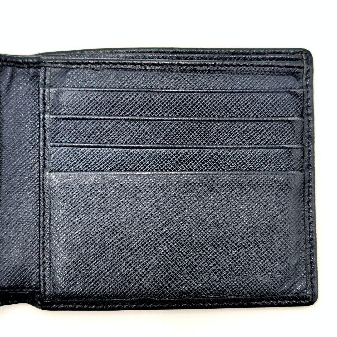 PRADA プラダ サフィアーノトライアングル 二つ折り財布 NERO 黒
