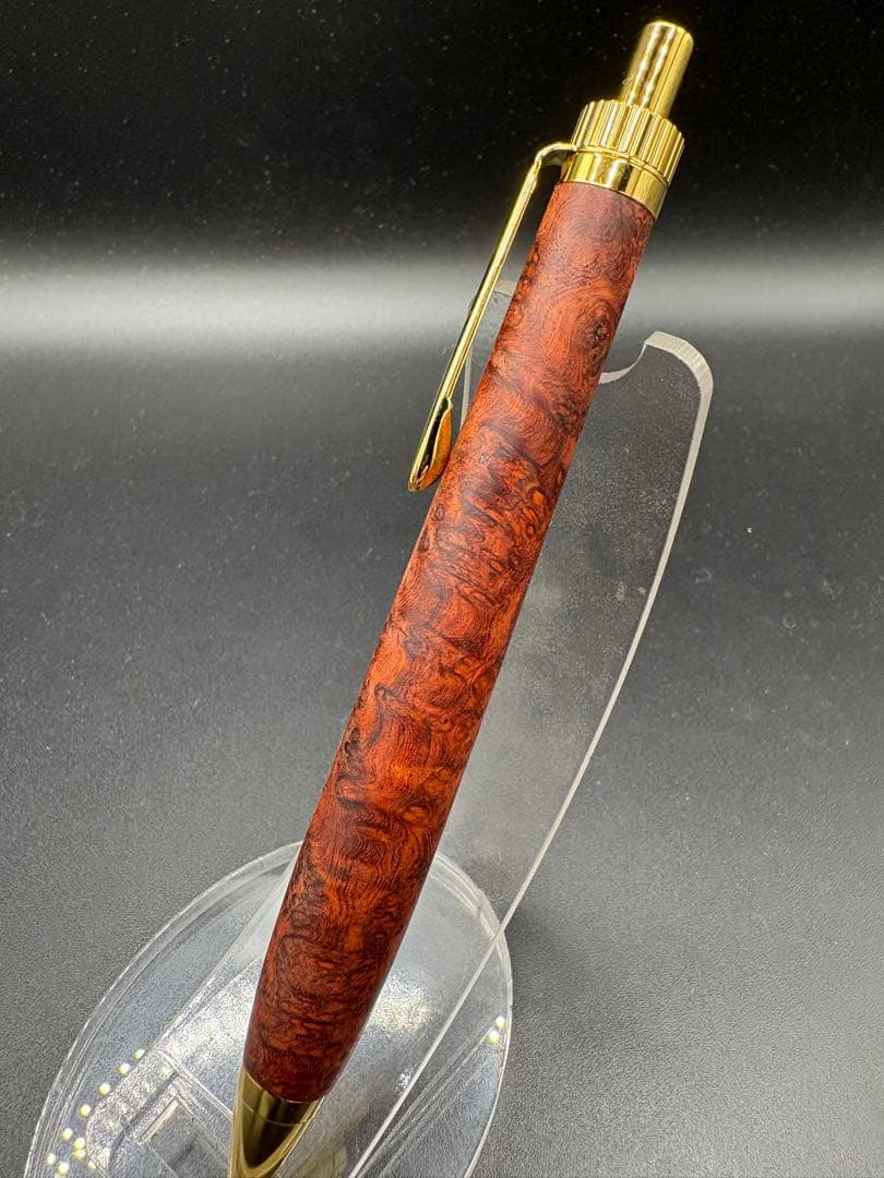 い*ー様 525超極上　本花梨　瘤杢　木軸シャーペン　ボールペン