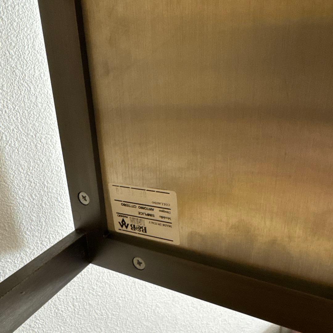 B&Bイタリア シンプリーチェ スタイリッシュモダン鏡面サイドテーブル