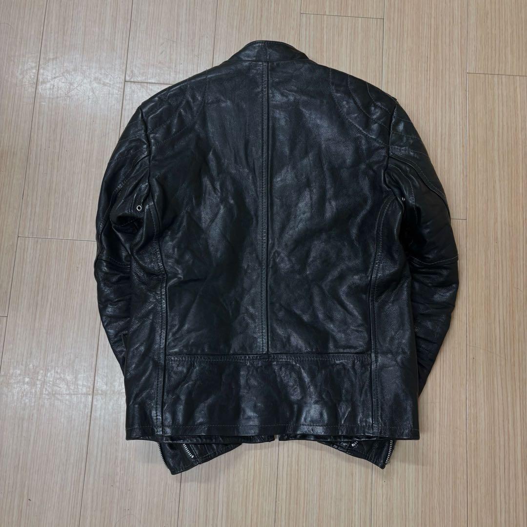 Schott ブラック レザー シングルライダースジャケット