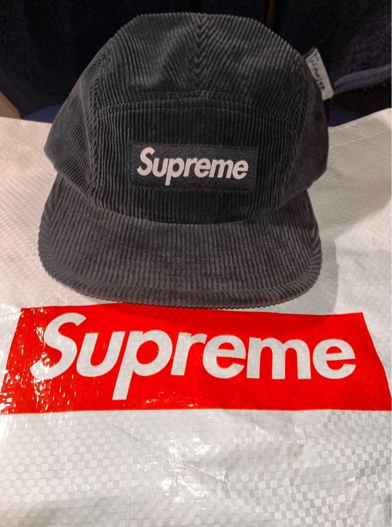 Supreme Camo Corduroy Camp Cap ブラック 25ss