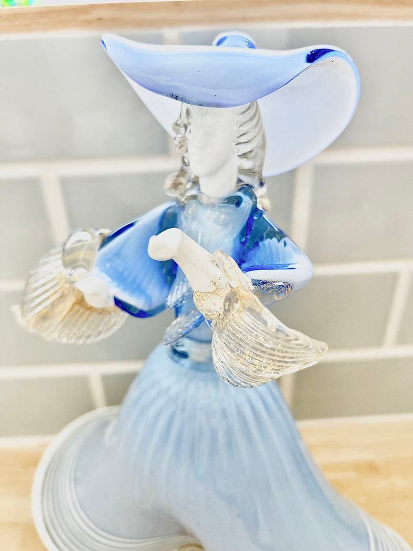 ベネチアン ガラス murano ムラーノ 貴婦人 ドール オブジェ 31㎝ 姫