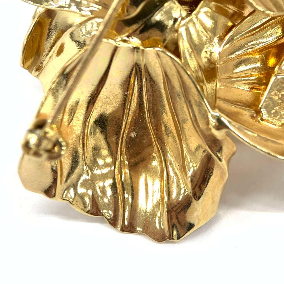 Christian Dior ブローチ 薔薇 ゴールド ヴィンテージ