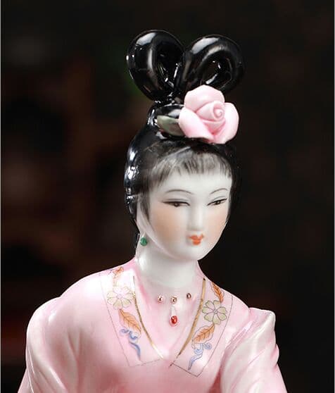 景徳鎮仕女陶器工芸品置件(琴棋書画)