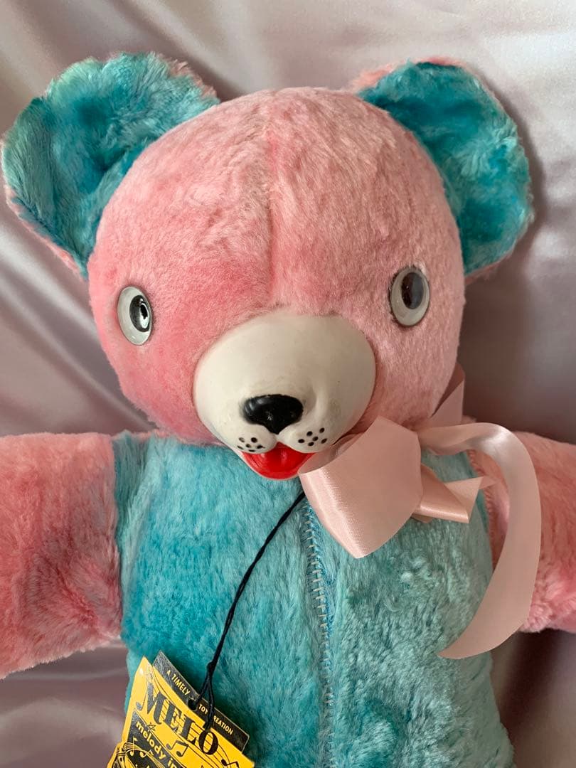 ビンテージドール　美品　ラバーノーズ　キョロ目のベア　オルゴール付き　くま　クマ