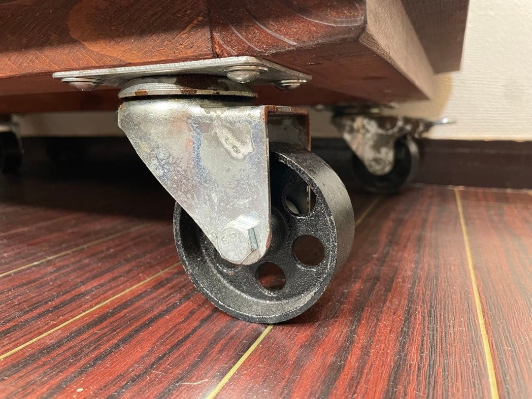 専用 ビンテージ アルミトランク トロリー センターテーブル インダストリアル