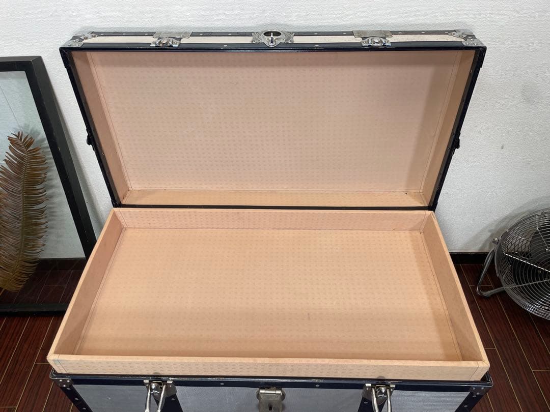 専用 ビンテージ アルミトランク トロリー センターテーブル インダストリアル