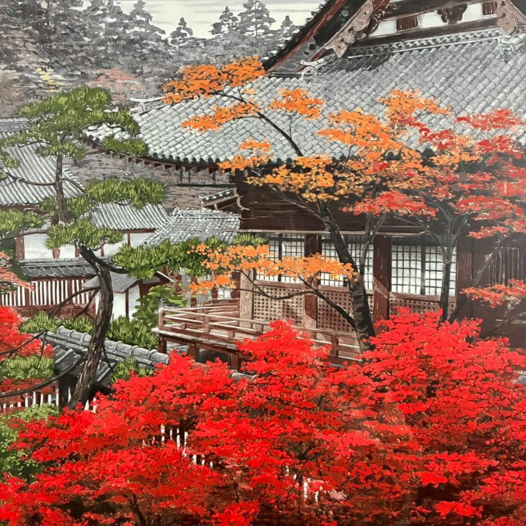 美品 澁澤卿「深宮錦彩」シルクスクリーン 印章・証明シール有 澁澤侑希監修