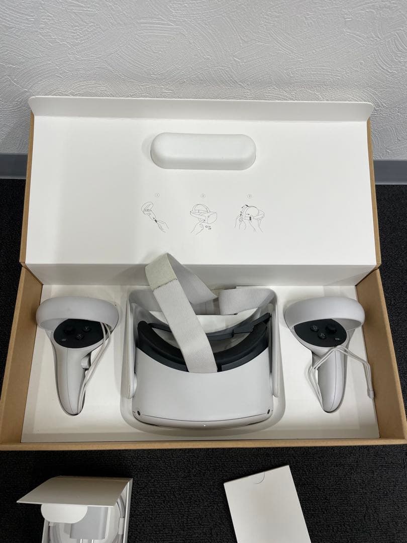 quest2 128GB ヘッドセット ホワイト コントローラー2個付き