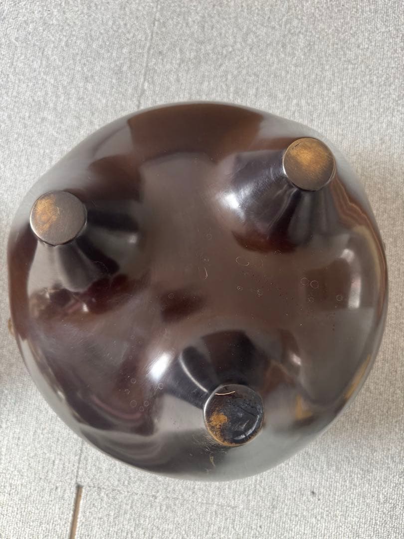 横倉嘉山作 風炉釜セット（風炉は元セット・釜は同作者の別品）