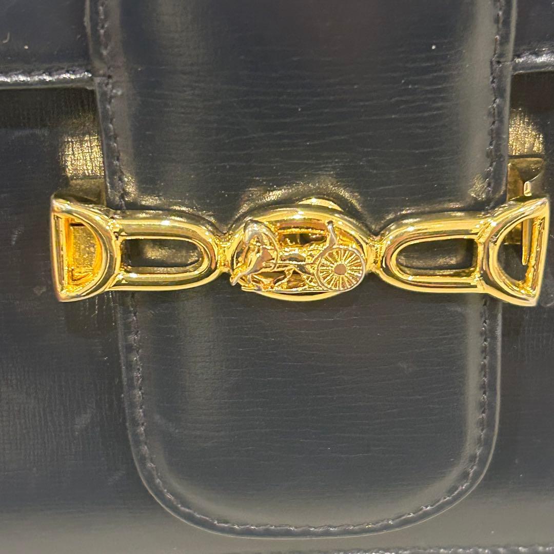 CELINE セリーヌ ショルダーバッグ ホースビット 馬車金具 ブラック