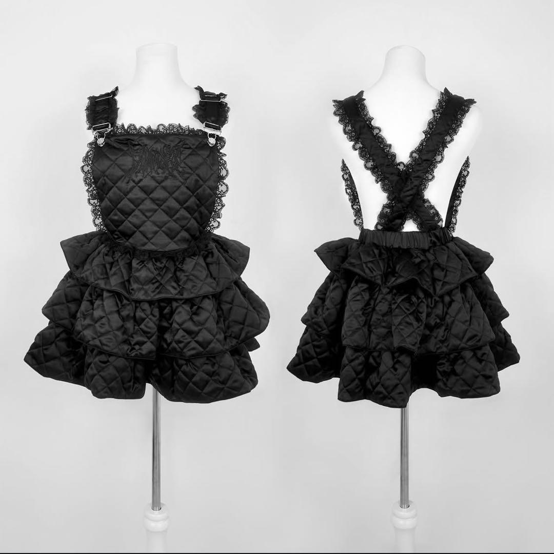 Dimmoire キルティングサロペット