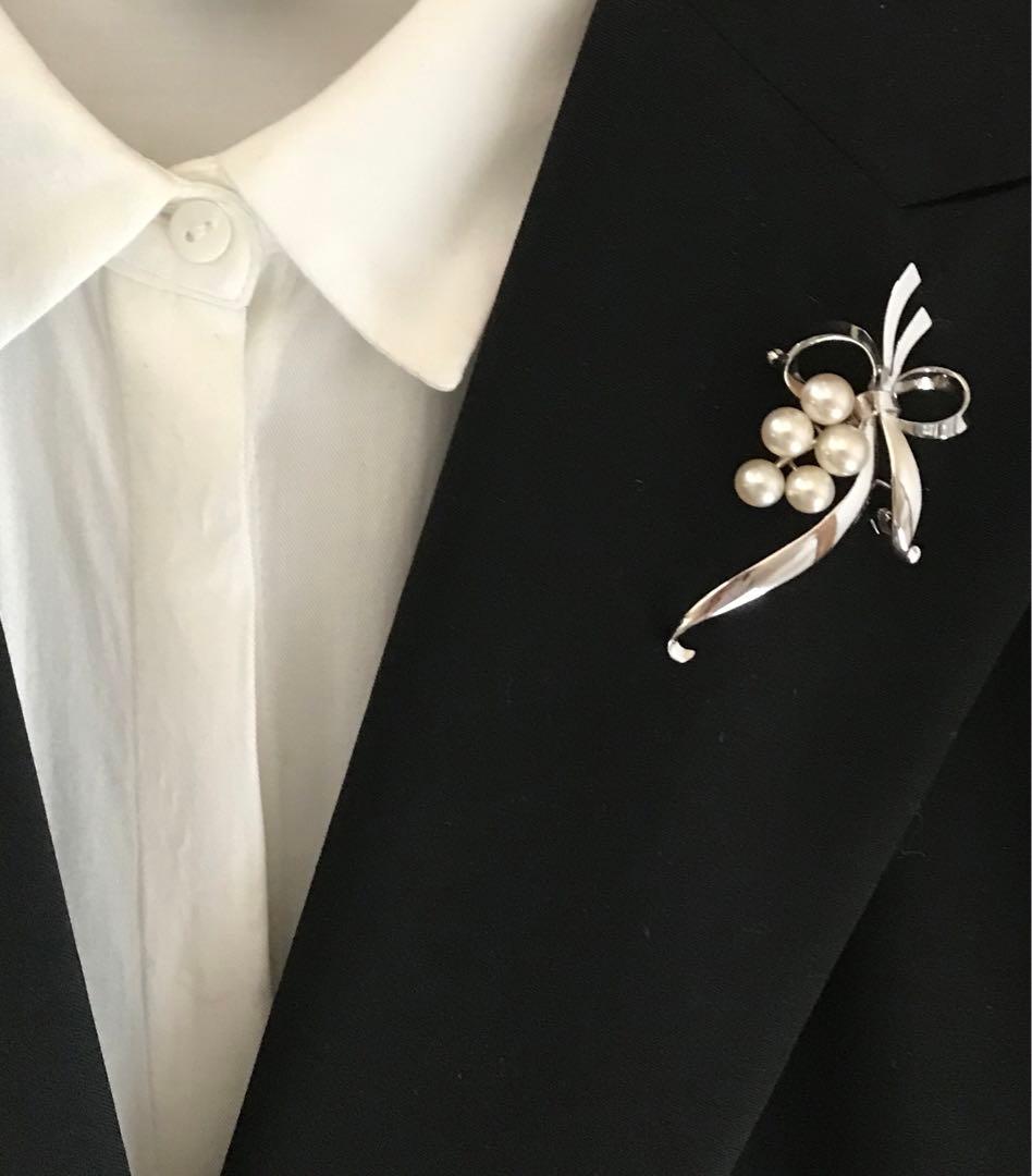 【美品☆】愛子様ご着用♡ ミキモト ロングセラー　パール　SV ブローチ　箱付き