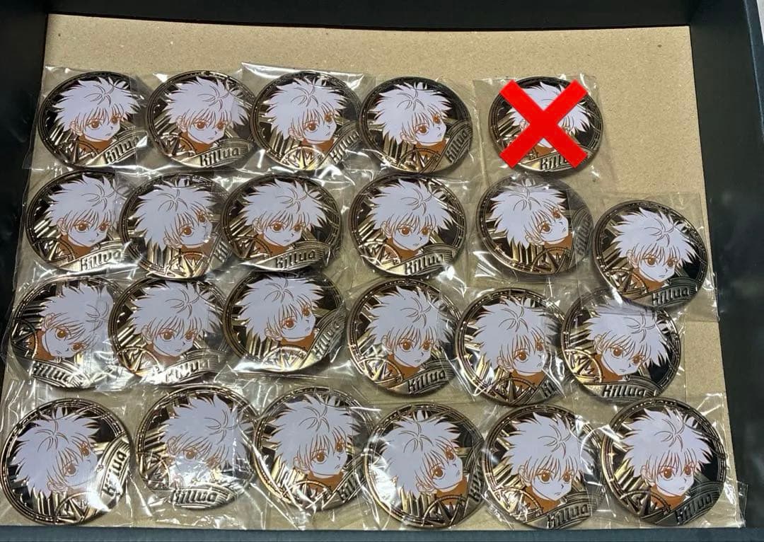 HUNTER×HUNTER キルア　中国　缶バッジ　彫金シリーズ　セット　彫金