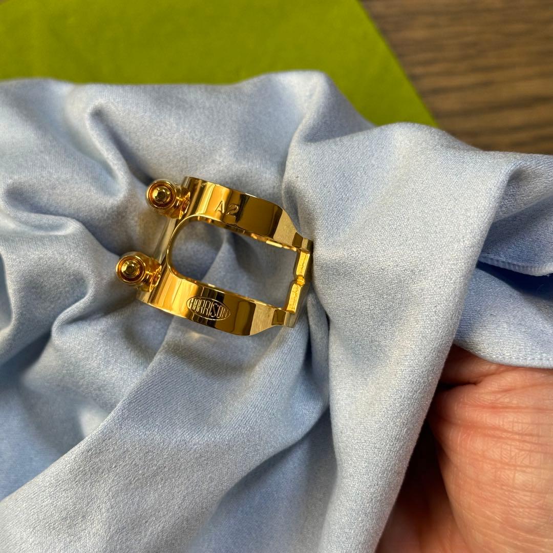 ハリソン アルトサックス リガチャー 金メッキ