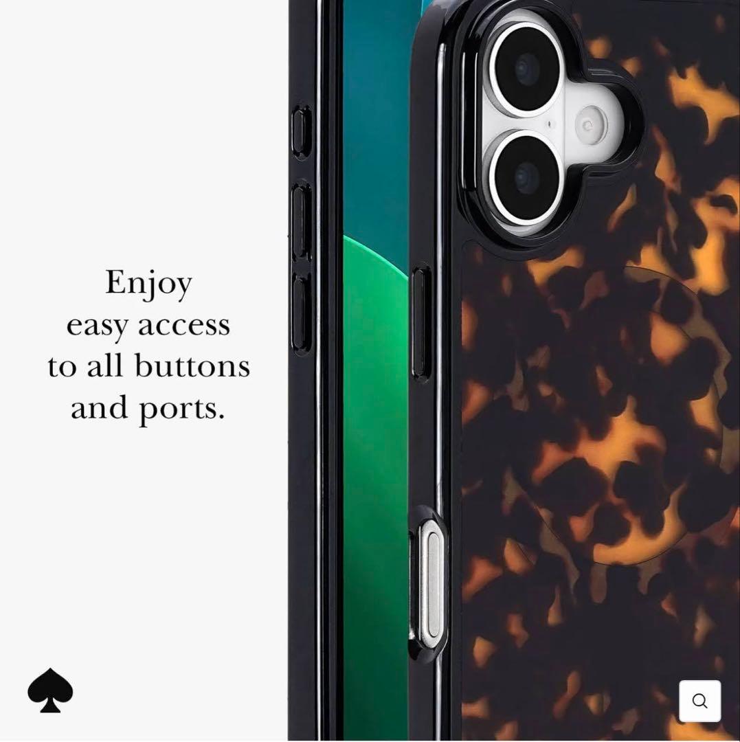 ケイトスペード iPhone17ケース べっこう MagSafe