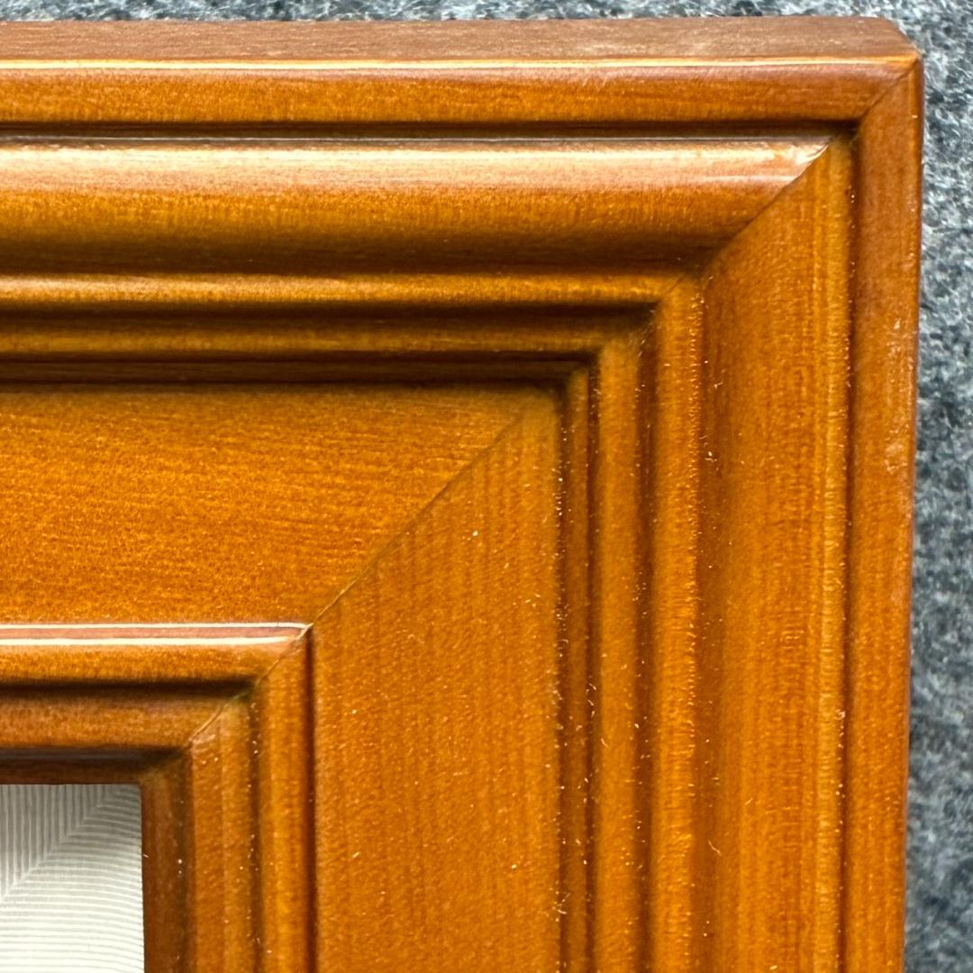 ちぎり絵　秋たけなわ　紅葉の湖畔　額入り　570×480mm