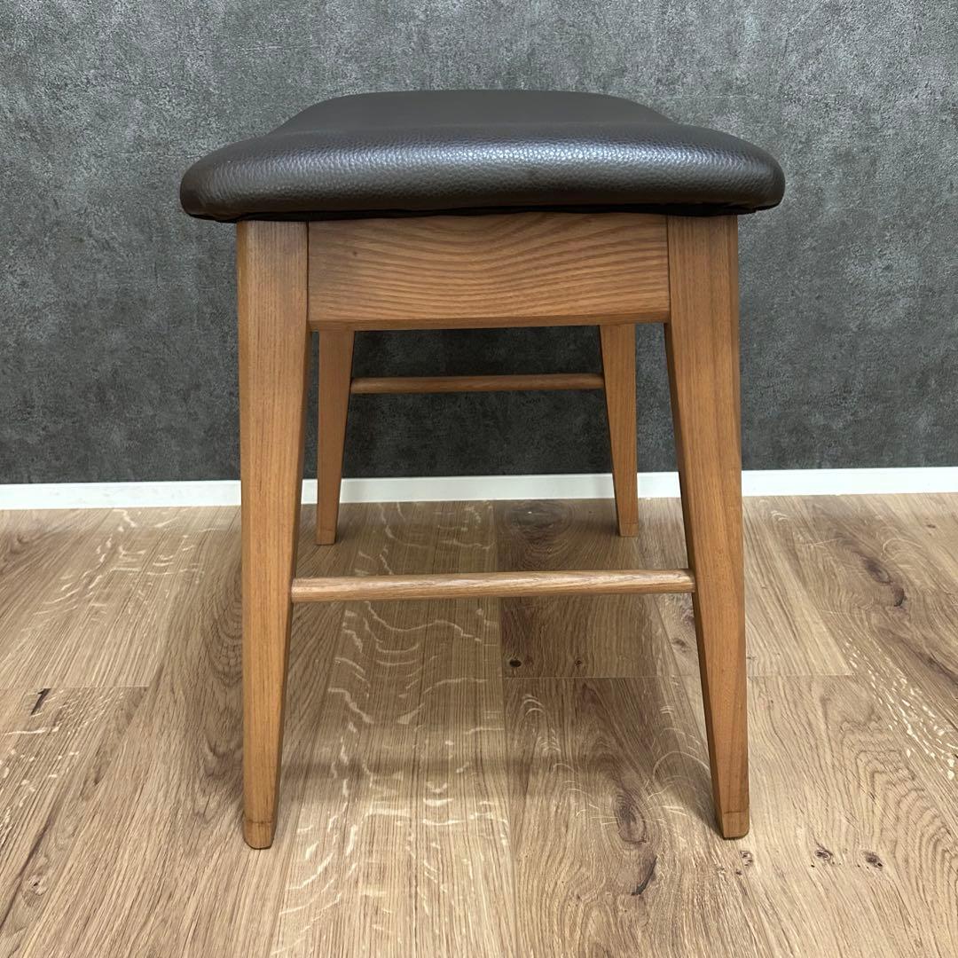 大塚家具 スタッキングスツール オールド家具 レザー シボ革