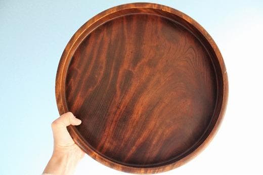 品番　z-0664 欅丸盆　大　お盆　茶道具　古民家　カフェ