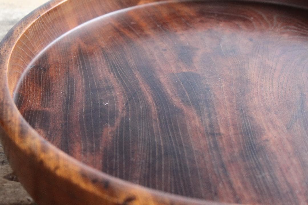 品番　z-0664 欅丸盆　大　お盆　茶道具　古民家　カフェ