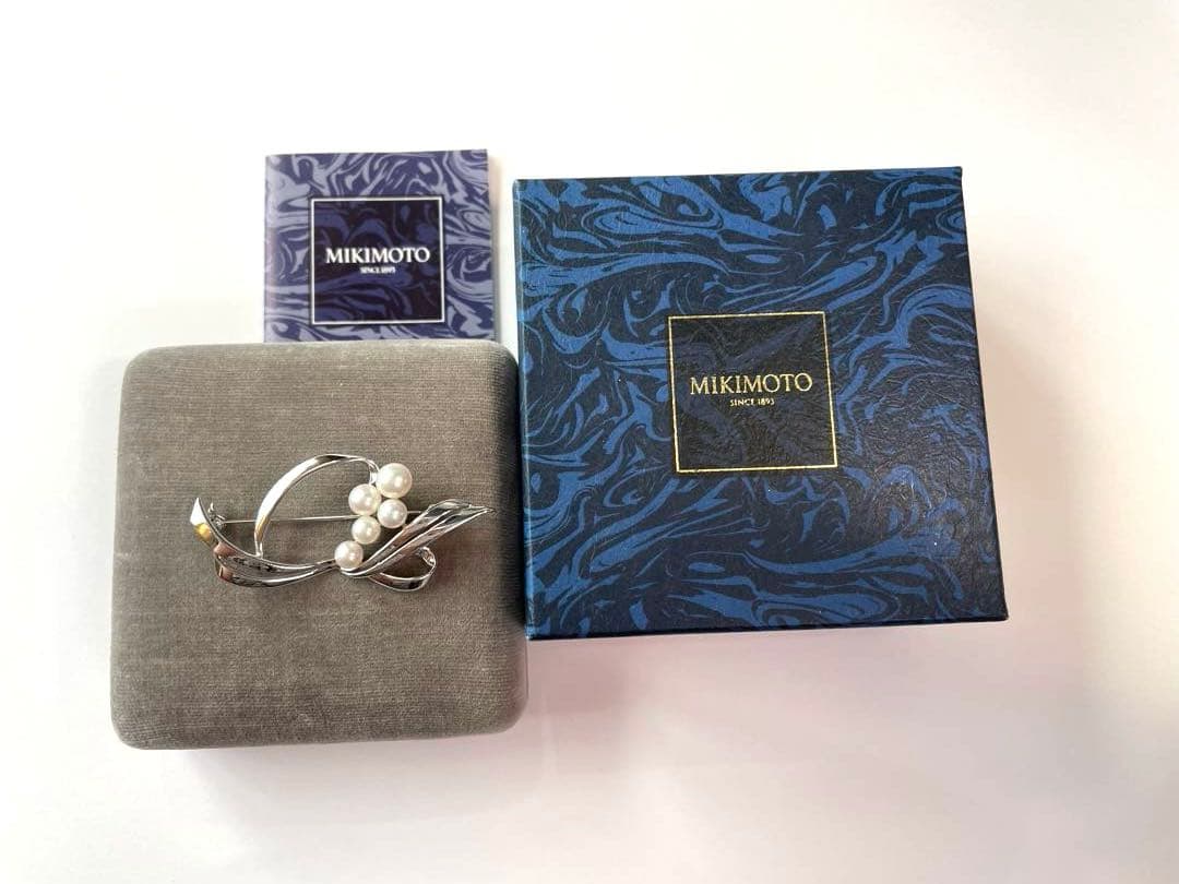 ミキモト　ブローチ　「はなかご」　ケース付き