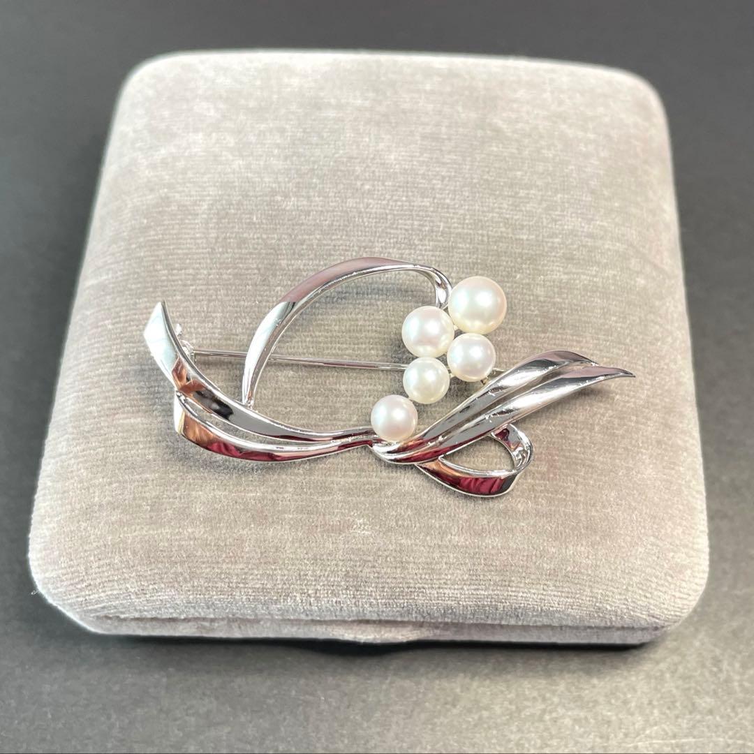 ミキモト　ブローチ　「はなかご」　ケース付き