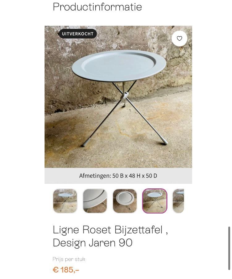 90'S ligne roset フォールディング サイドテーブル 『Trio』