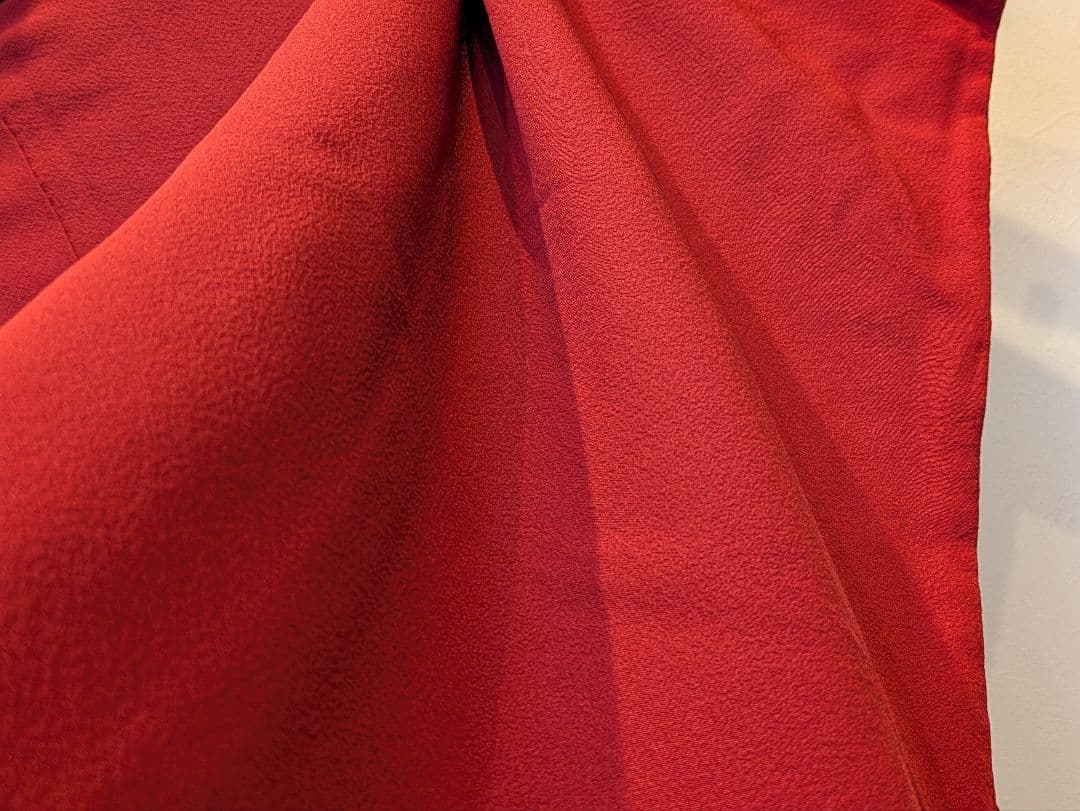 振袖フルセット 身丈169裄70.5 ロング丈 赤 色無地振袖 逸品 成人式