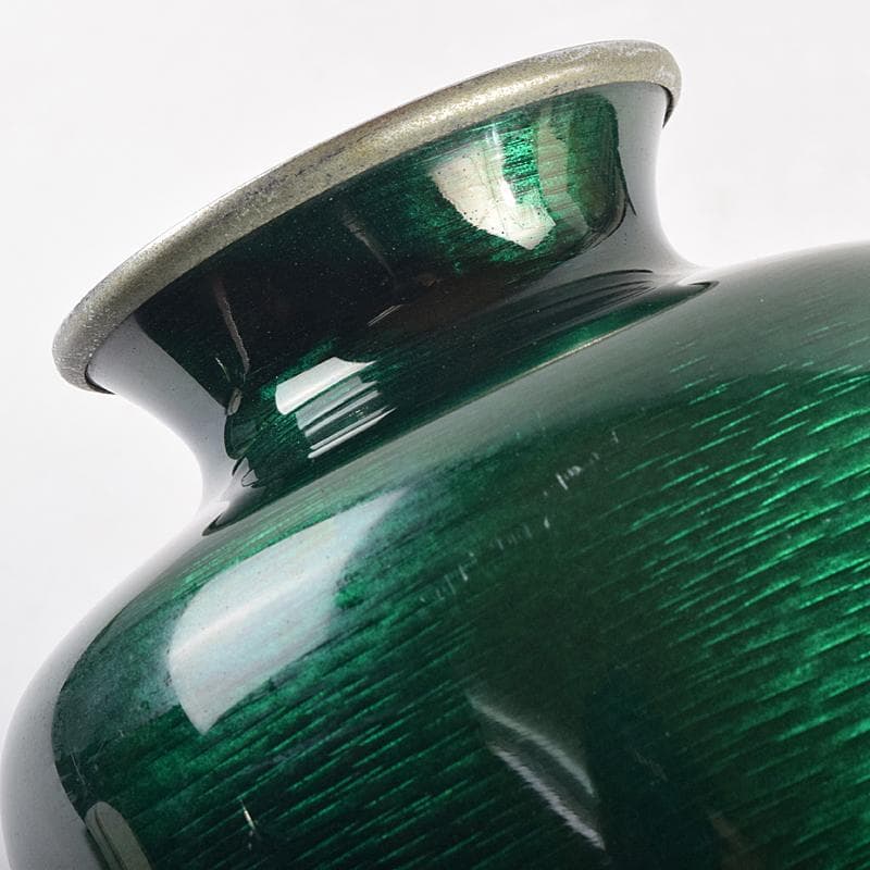 七宝焼　安藤七宝店　透釉　藤文　花瓶　M　R9142