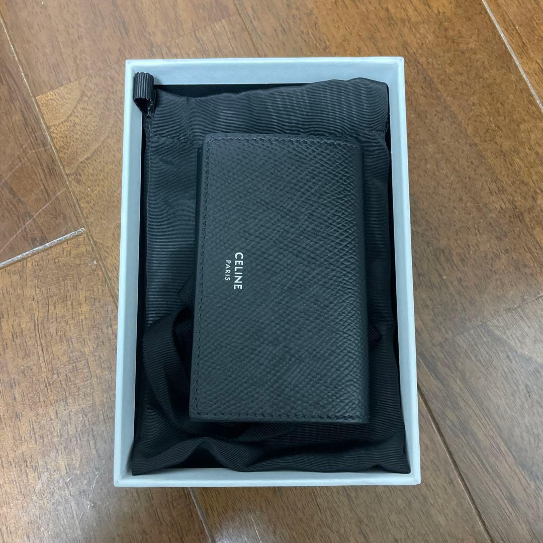 CELINE ブラックレザーキーケース