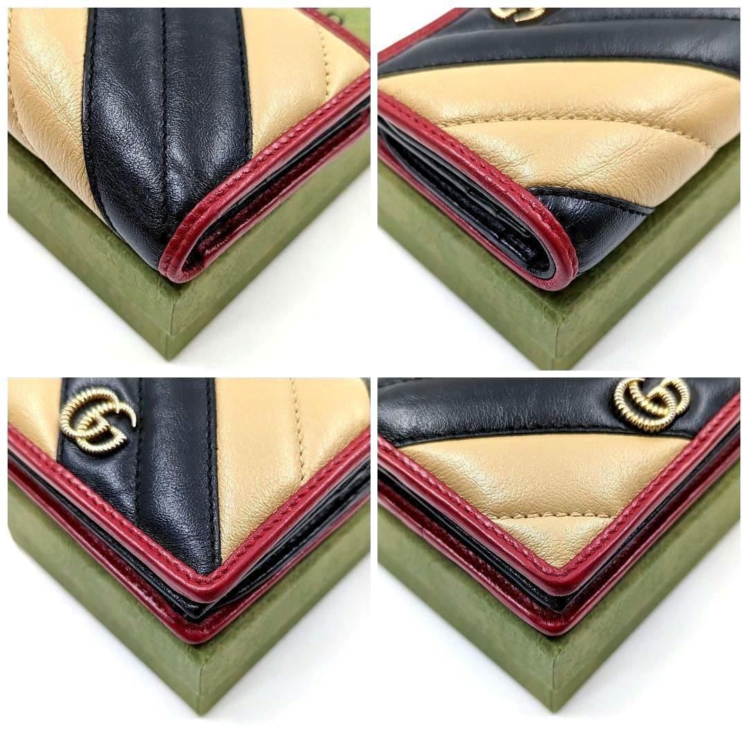 【美品】GUCCI グッチ GGマーモント 折り財布 マルチカラー