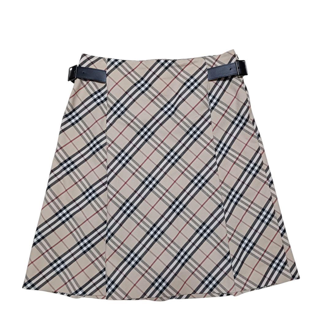 【極美品】バーバリーロンドン プリーツススカート ノバチェック ベルト 42